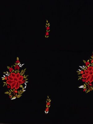 Hand Embroidered Georgette Unstitched Kurta by Adrika
