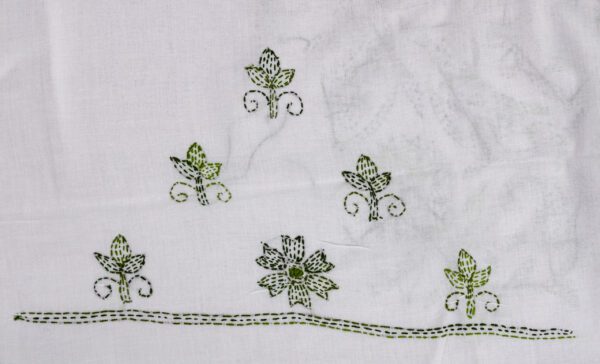 Beautiful Green Hand Embroidered Unstitched Kurta Set by Adrika
