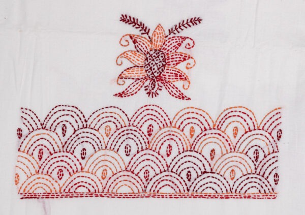 3 piece kurta set with intricate hand embroidery by Adrika