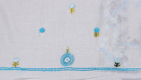 Artisan Hand Embroidery on Adrika's Cotton Unstitched 3 Piece Kurta Se