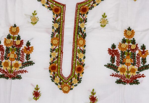 Unstitched Kurta with Exquisite Hand Embroidery designs by adrika