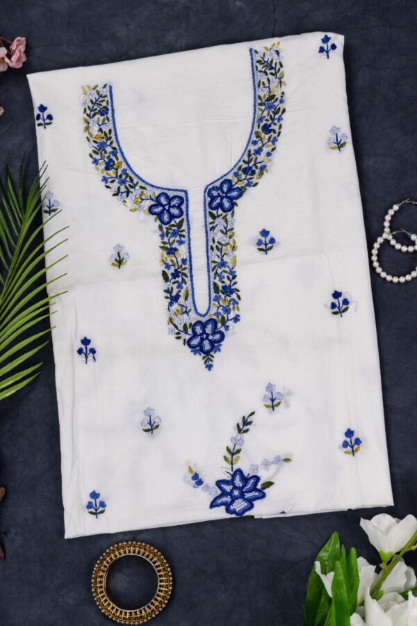 Beautifully Handcrafted Cotton Unstitched Kurta with Embroidery