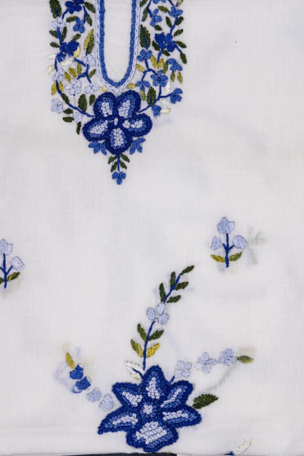 Hand Embroidery on Adrika's Cotton Kurta
