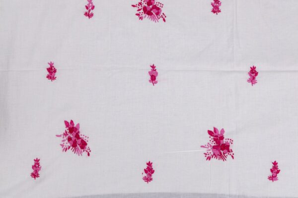 Adrika pink& white Cotton Kurta with Elegant Hand Embroidery