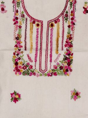 Kora Cotton Kurta with Intricate Hand Embroidery work