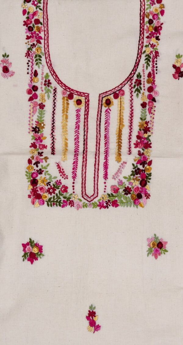 Kora Cotton Kurta with Intricate Hand Embroidery work