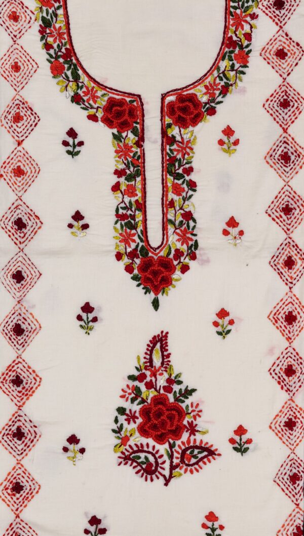 Traditional Handcrafted Hand Embroidery on Cotton Kurta by Adrika