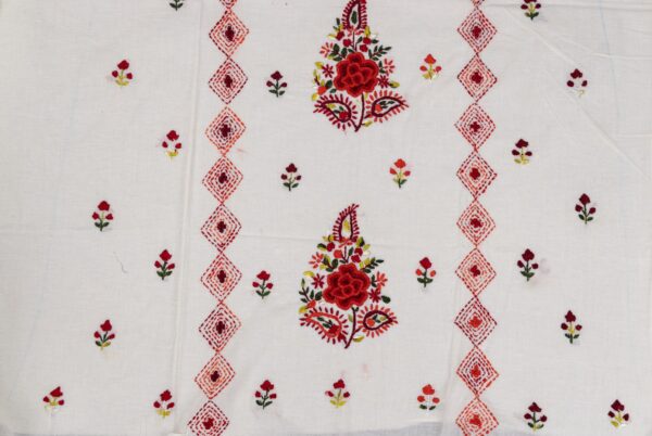 Artistic Hand Embroidery on Adrika's Cotton Kurta