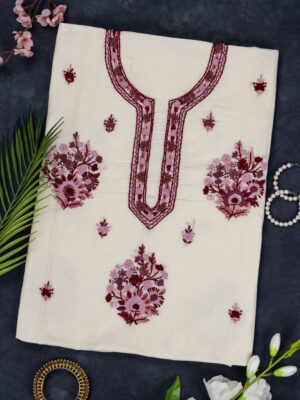 Adrika Hand Embroidered Cotton Unstitched Kurta