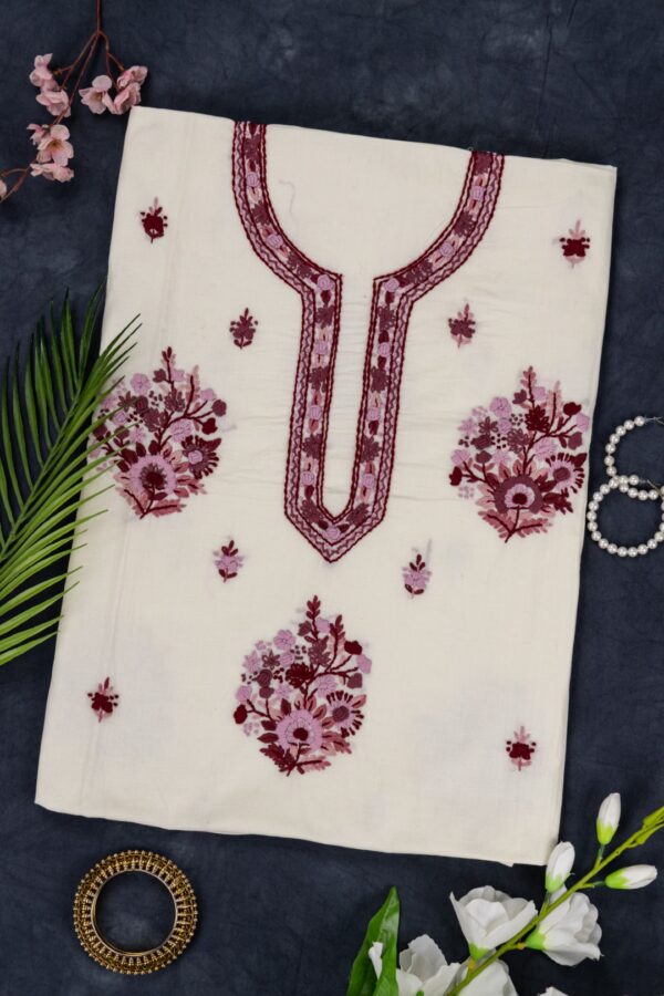 Adrika Hand Embroidered Cotton Unstitched Kurta