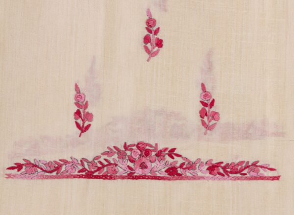 Adrika Semi Tussar Unstitched Kurta with Multicoloured Thread Embroidery