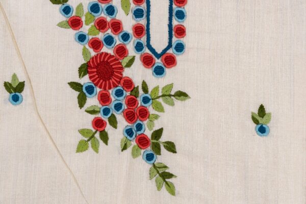 Elegant Adrika Multicoloured Hand Embroidered Semi Tussar Kurta
