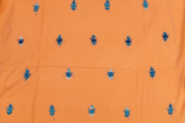 purple Hand Embroidered orange Kurta set by adrika