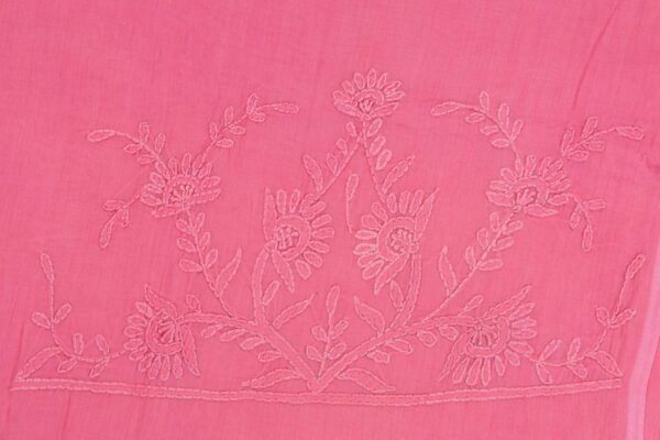 Adrika Hand Embroidered French Pink Cotton Unstitched Kurta Set