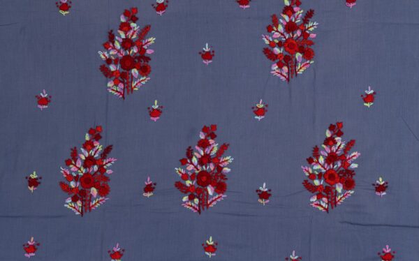 Elegant Adrika Grey Cotton Kurta Set with Multicoloured Embroidery