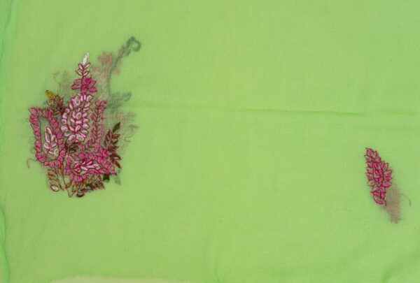 Adrika Sea Green Cotton Kurta Featuring Multicoloured Hand Embroidery