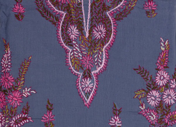 Beautifully embroidered cotton unstitched 3 piece kurta set