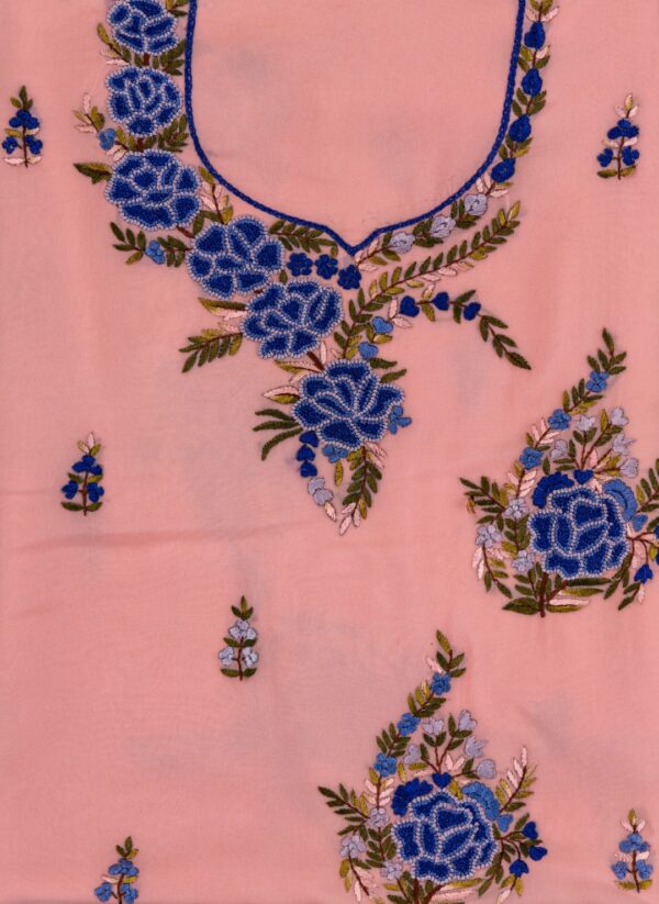 Adrika's Hand Embroidered Georgette Kurta in Contemporary Design