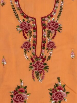 Handcrafted Adrika Georgette Kurta with Floral Embroidery