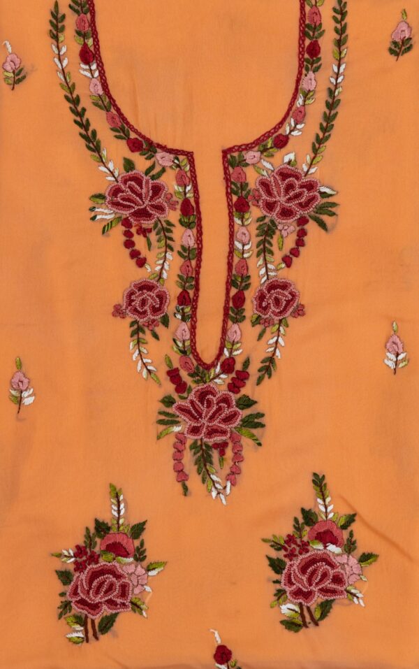 Handcrafted Adrika Georgette Kurta with Floral Embroidery