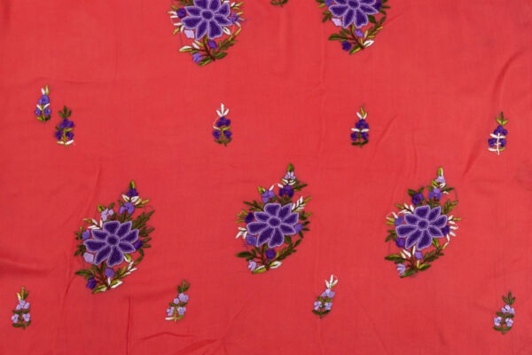 Adrika's elegant hand-embroidered Georgette kurta fabric