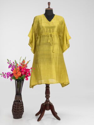 Premium Handloom Murshidabad Silk Kaftan by Adrika