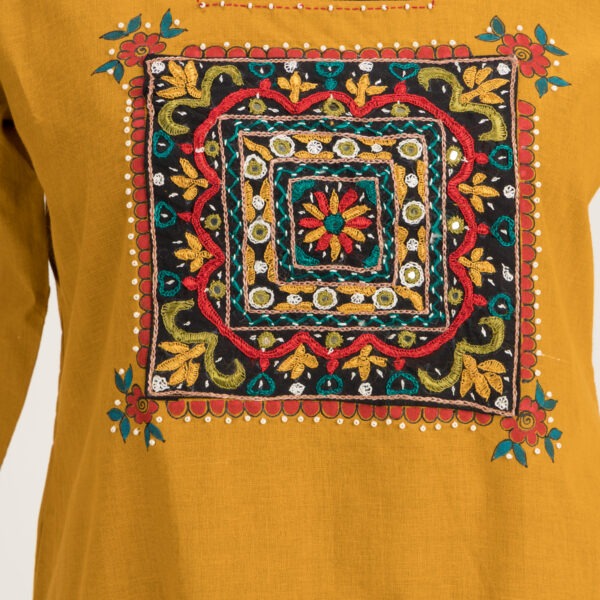Adrika’s Women's Khadi Cotton Embroidered Kurti