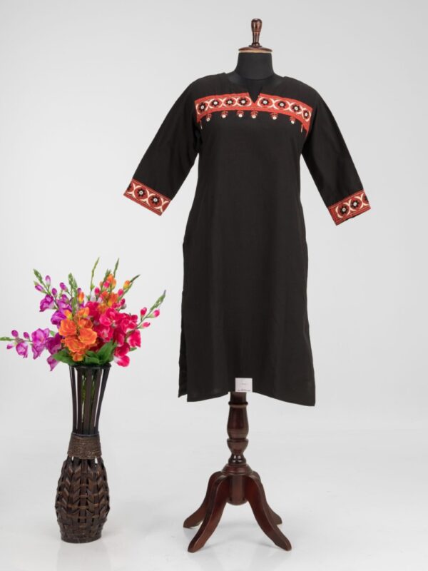 Adrika Hand Embroidered Khadi Cotton Kurti