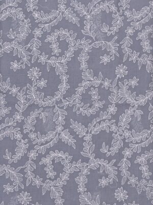 Exquisite Lucknow Chikankari Grey Cotton Unstitched 3-Piece Kurti Set by Adrika