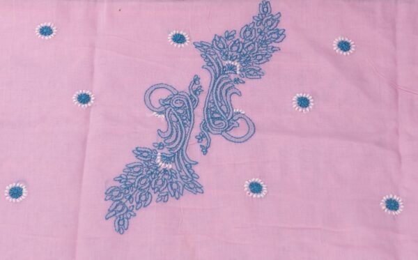 Adrika's luxurious Lucknow Chikankari Pink Cotton Unstitched 3-Piece Kurti Set with intricate detailing