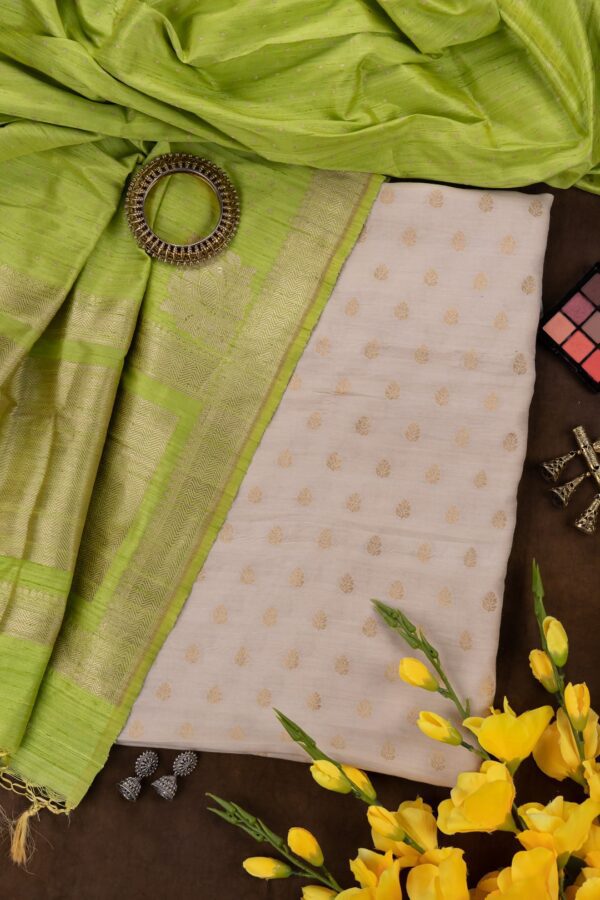 Adrika's Banarasi Munga Silk Tussar Colour Unstitched 2-Piece Kurta Set