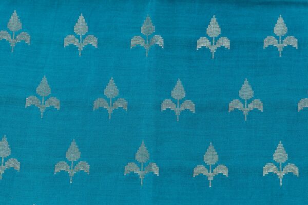 Adrika's elegant Banarasi Munga Silk Turquoise Blue Kurti & Dupatta Set