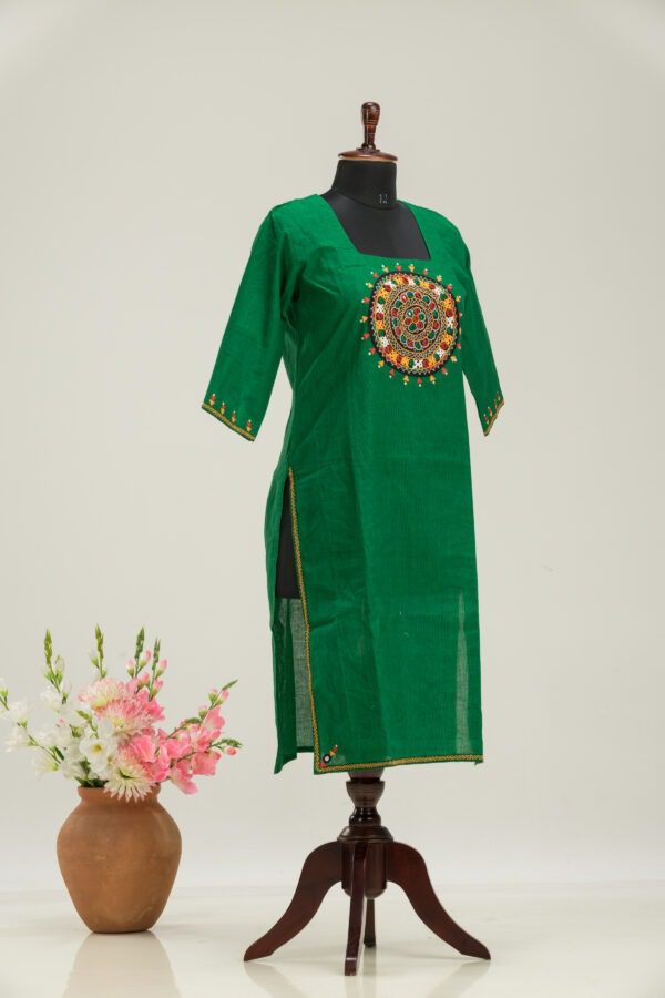 Adrika Handcrafted Khadi Cotton Embroidered Kurti