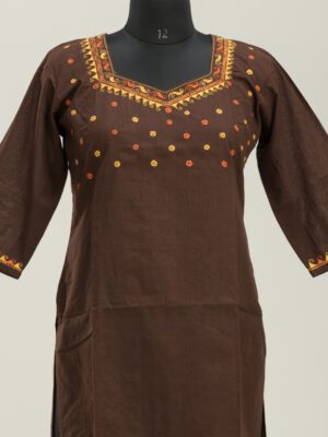 Adrika’s Khadi Cotton Hand Embroidered Kurti