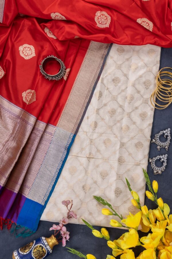 Banarasi Chiniya Silk unstitched 2-piece kurta set