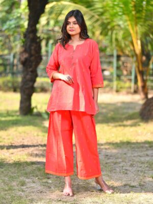 Adrika's Handcrafted Khadi Cotton Co-Ord Set