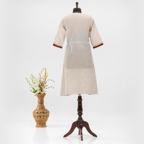 Adrika's cotton hand-block hand embroidered dress
