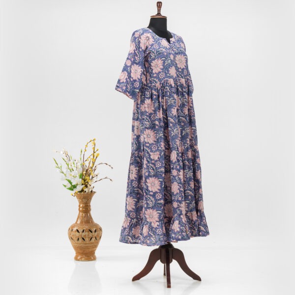 Adrika's Indian Cotton Dress, Hand-Blocked Pattern