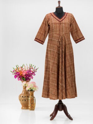 Lightweight cotton dress with intricate hand-block patterns