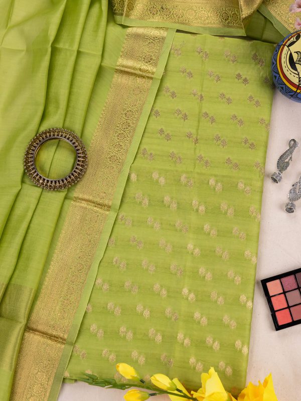 Adrika Banarasi Maswa Silk Kurti & Dupatta unstitched 2 piece kurta set