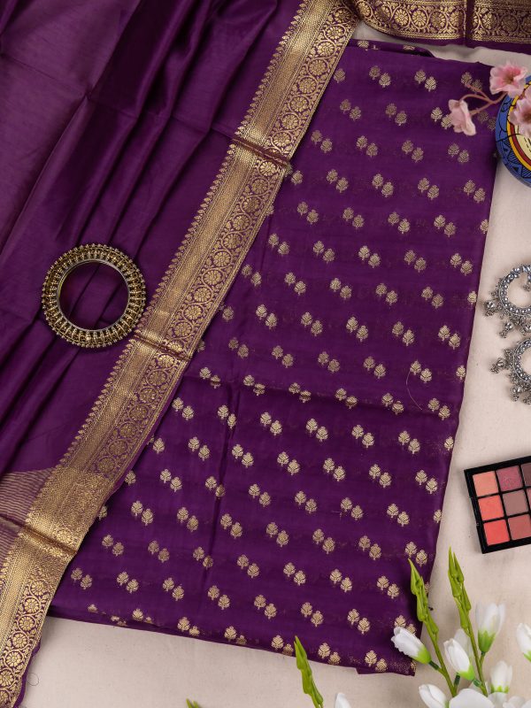 Adrika Banarasi Maswa Silk Kurti & Dupatta unstitched 2 piece kurta set