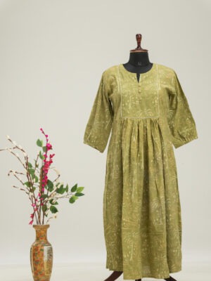 Bohemian-inspired Dabu print dress by Adrika