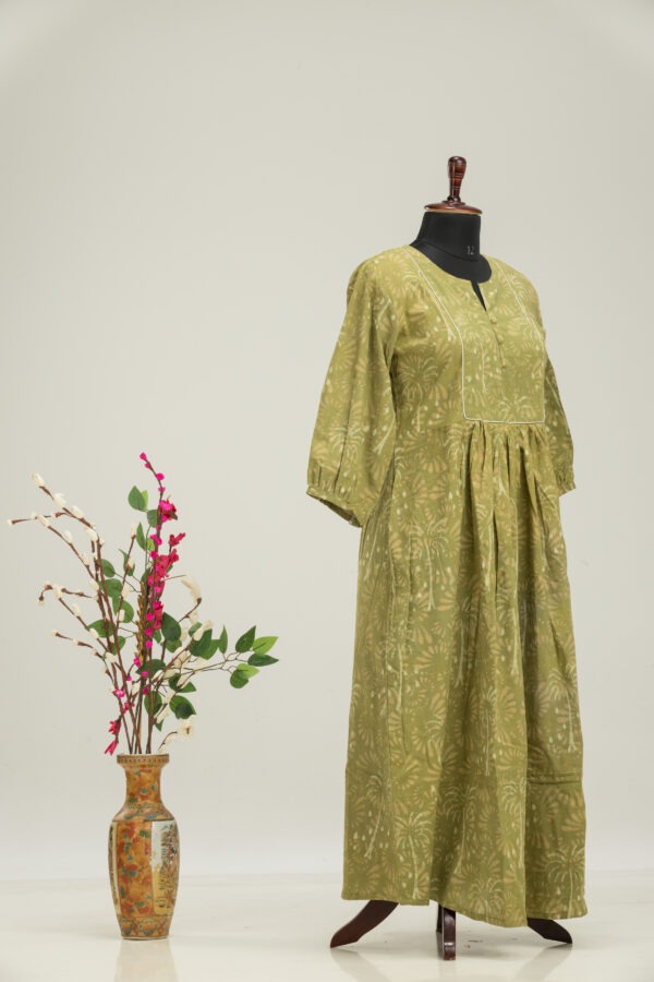 Dabu Block Print Cotton Dress by Adrika