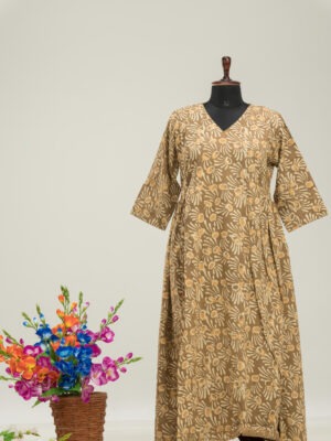 Adrika’s Dabu Cotton Long Dress - Bohemian Chic Style