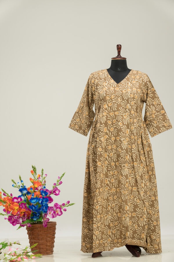 Adrika’s Dabu Cotton Long Dress - Bohemian Chic Style