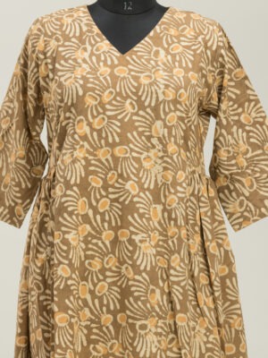 Adrika’s Dabu Cotton Long Dress - Eco-friendly Fashion