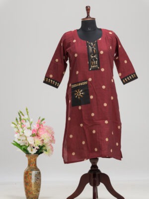 Stylish Handcrafted Kurti with Khadi Cotton