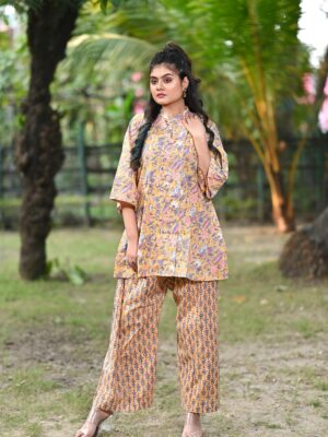 Ethically sourced cotton co-ord set with traditional prints