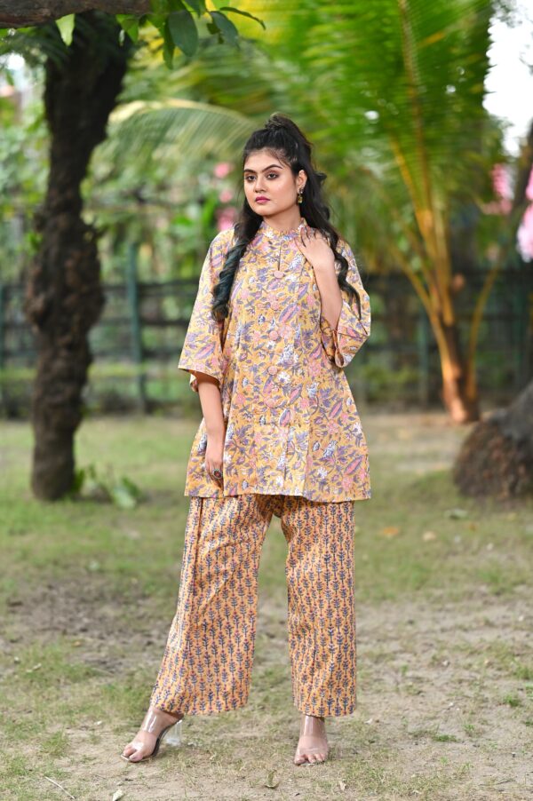 Ethically sourced cotton co-ord set with traditional prints