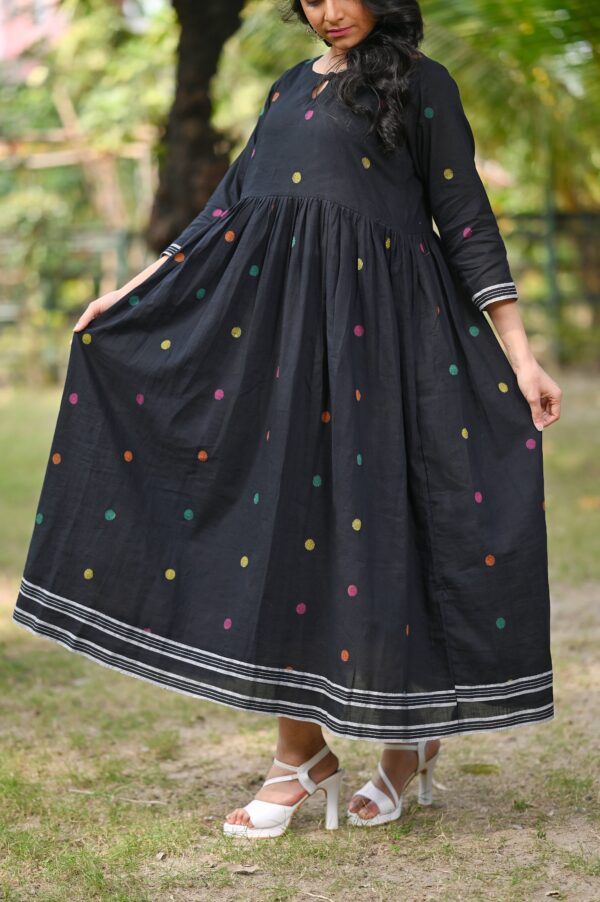 Elegant Handloom Cotton Jamdani Dress by Adrika